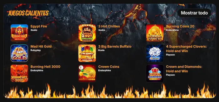Orobet Casino Juegos fire
