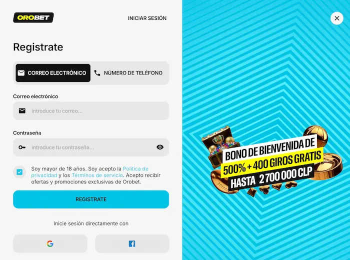 Orobet Casino Registro login